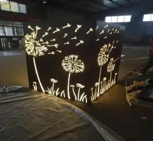 玉门耐候钢灯箱